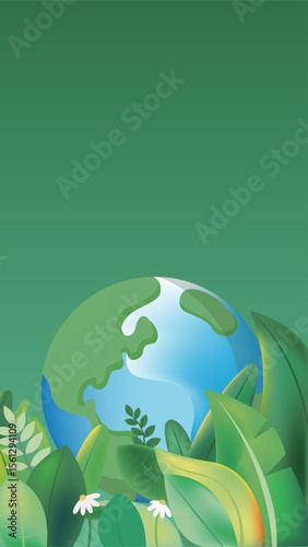 Green environmental illustration