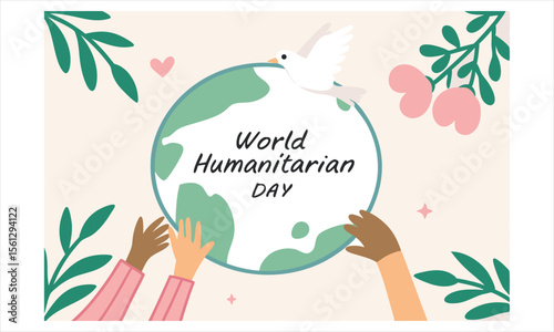 Hands holding the earth symbolizing global humanitarian aid and support