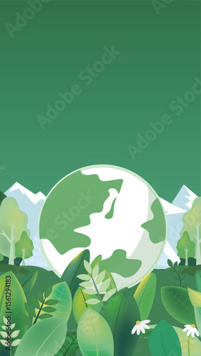 Green environmental illustration