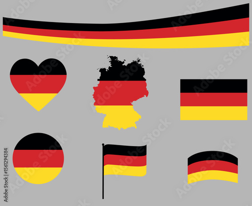 Germany Flag and Map Collection