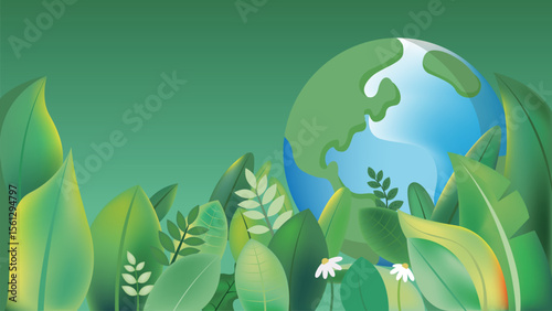 Green environmental illustration