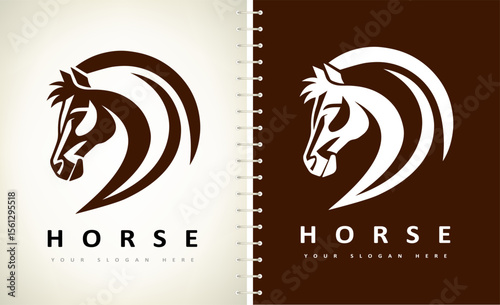 Horse logo vector. Animal vector design