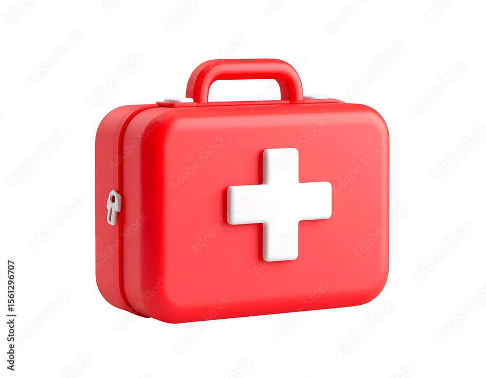 Obraz premium Red First Aid Kit 3D Render