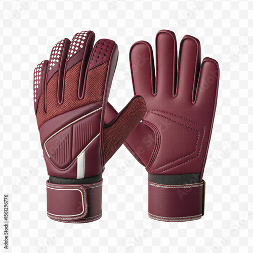 realistic 3d t goalkeeper gloves front and back view in different color style isolated on transparent background