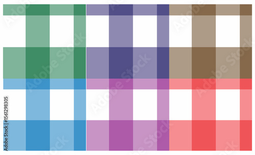 Abstract plaid pattern with overlapping translucent squares in various colors.