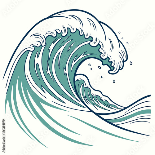 vector illustration of a wave