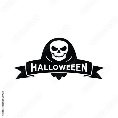 Halloween flying evil spirit vector silhouette black Ghosts Silhouette Vector Illustration Premium AI-generated vector