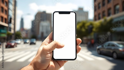 Smart phone Screen Mockup in Hand
