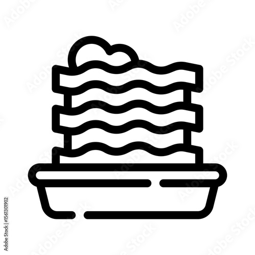 lasagna line icon