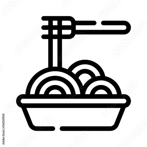 spaghetti line icon