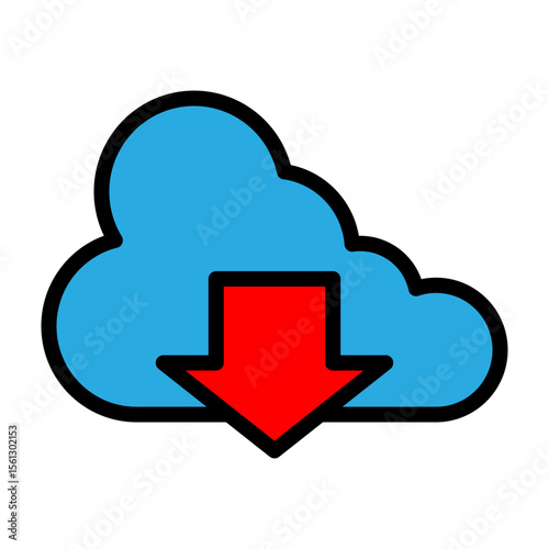 Cloud Deploy Vector Filled Icon Design