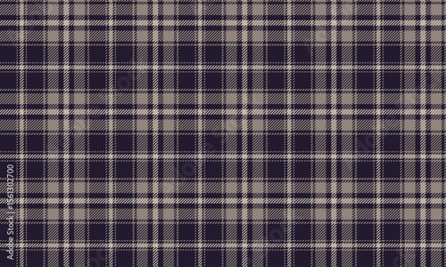 Seamless plaid pattern, dark purple, beige, classic look, suitable for textile design, clothes, skirts and pants in a simple and elegant style, vector illustration.