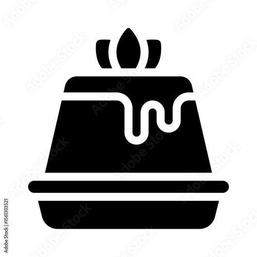 panna cotta glyph icon