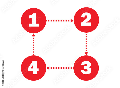 Timeline infographic design element and number options. Business concept with 4 steps. Can be used for workflow circle, diagram, annual report, web design. Vector business template for presentation.