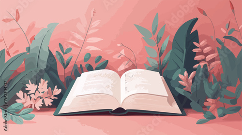 Modern Book Design Flat Vector Illustration