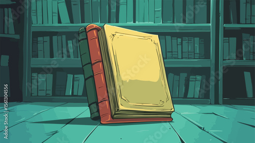 Fun and Colorful Cartoon Book Education Illustration