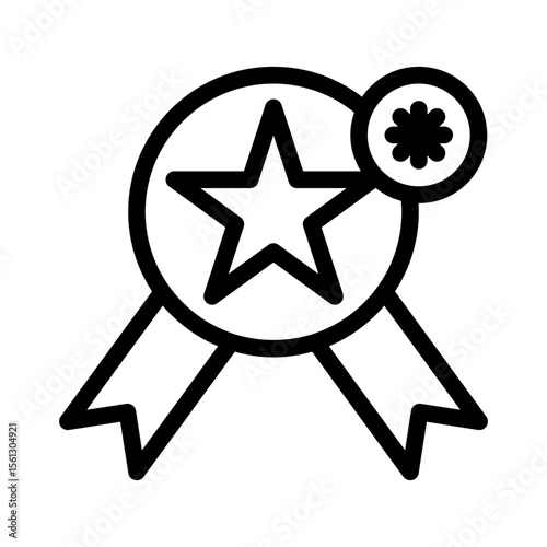 victory sign line icon