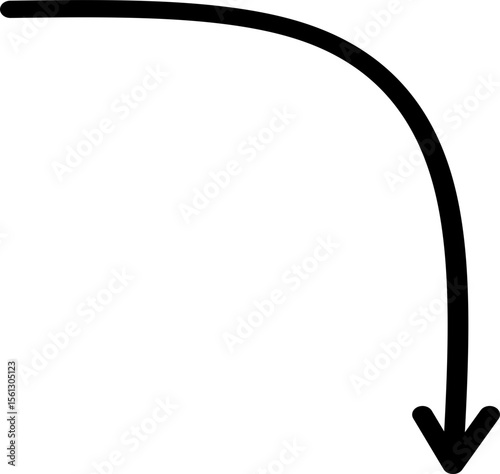 Clean Down Arrow SVG Icon - Isolated Vector Download & Collapse
