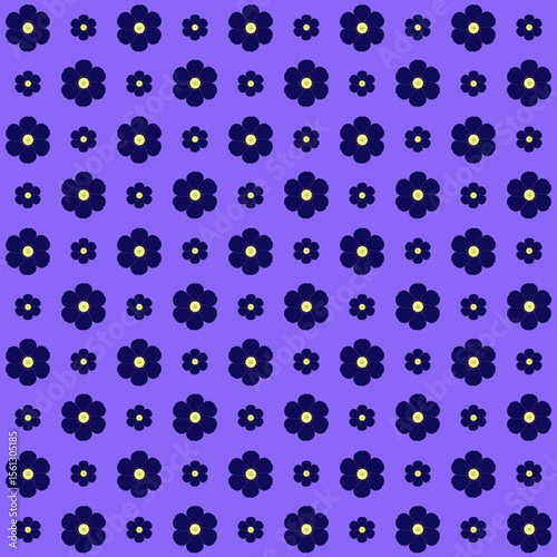This image features a repeating floral pattern. The pattern consists of evenly spaced