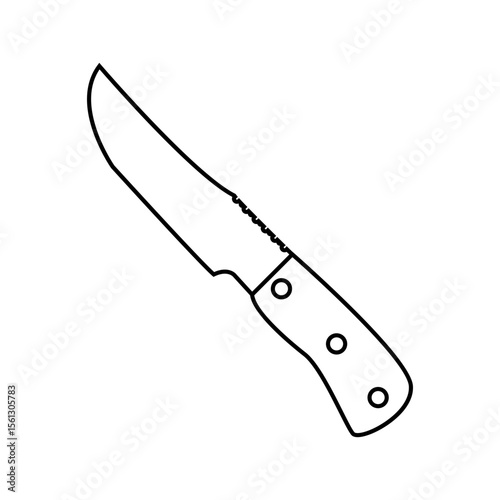 Knife icon vector. Hunting knife illustration sign. Military knife communication symbol. Cold weapon web icon.