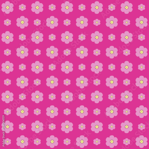 This image features a repeating floral pattern. The pattern consists of evenly spaced