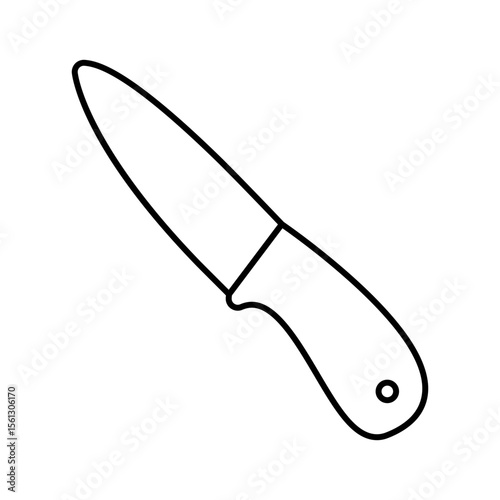 Knife icon vector. Hunting knife illustration sign. Military knife communication symbol. Cold weapon web icon.