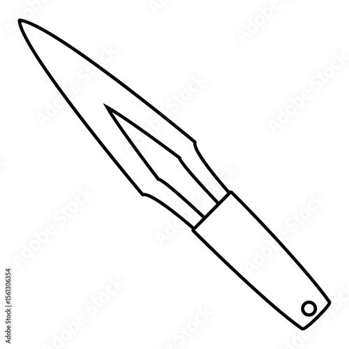 Knife icon vector. Hunting knife illustration sign. Military knife communication symbol. Cold weapon web icon.
