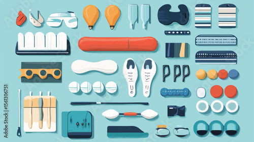 Bowling Sports Equipment Vector Illustration