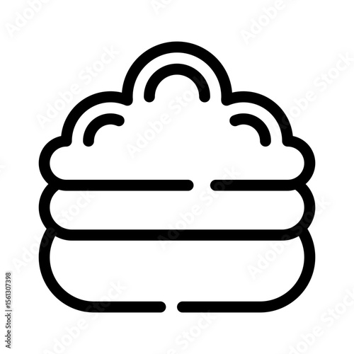 cream puff line icon