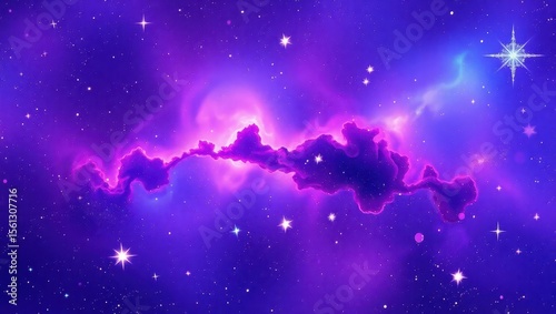 Stylized cosmic wallpaper showing a surreal galaxy with watercolor-style nebula, glowing stars, and a dreamy color palette of purples, blues, and pinks. Artistic brush texture, fantasy mood, no hard e