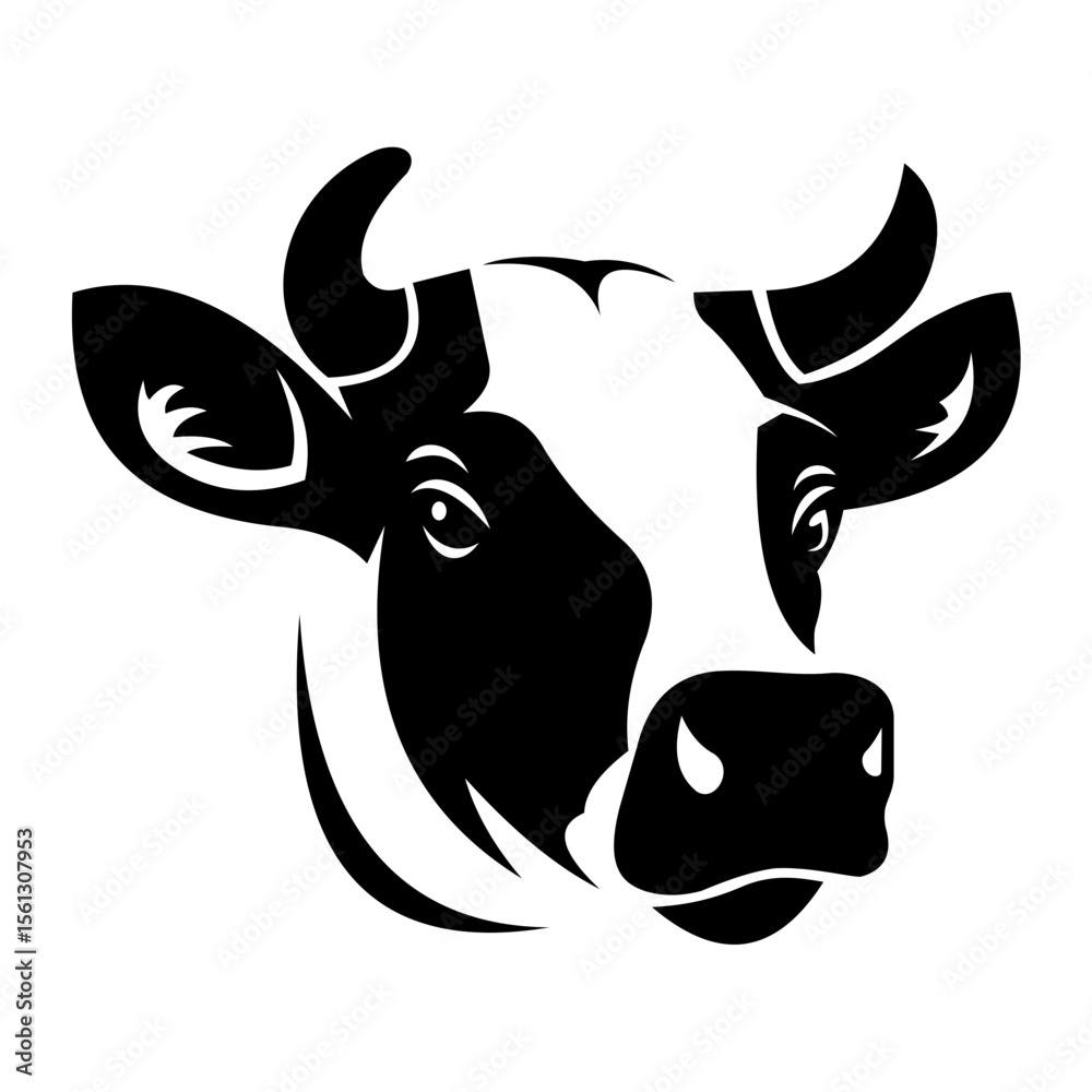 Obraz premium Cow Head Illustration