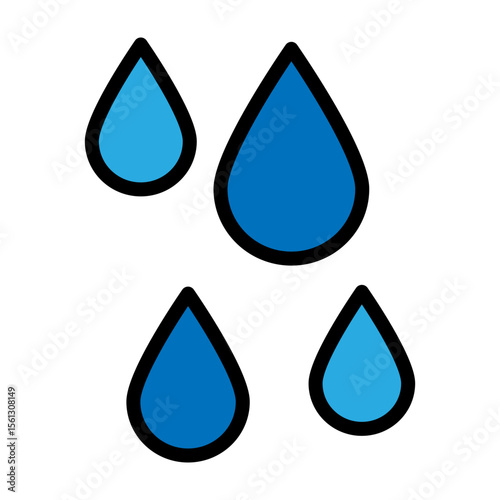 Raindrop Vector Filled Icon Design