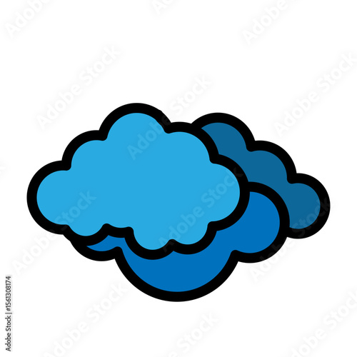 Cloudburst Vector Filled Icon Design