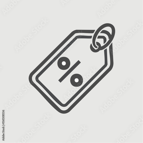 Discount Tag Icon Simple Line Art Design for Sales and Promotions