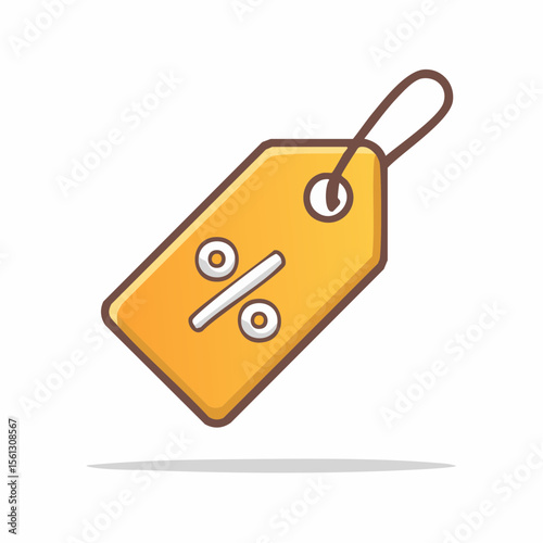 Discount Tag Icon  Percentage Off Sale Label Illustration