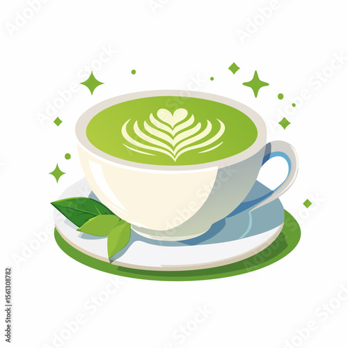 Delicious Matcha Latte Art A Perfect Blend of Flavor and Design