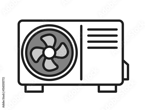室外機のアイコンイラスト