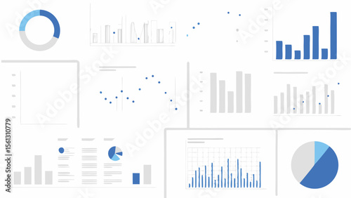 Collection of various charts and graphs illustrating data analysis and visualization techniques shown here