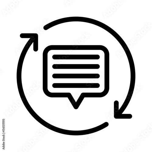 feedback loop line icon