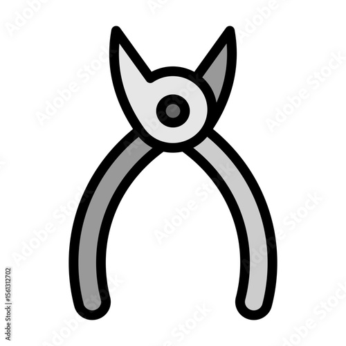 Wire Cutter  Vector Filled Icon Design