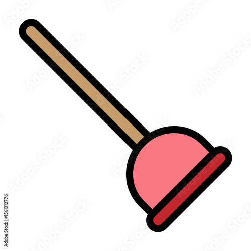 Plunger  Vector Filled Icon Design