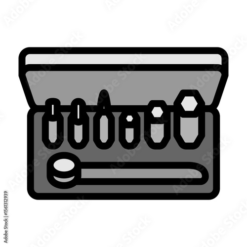 Ratchet Set  Vector Filled Icon Design