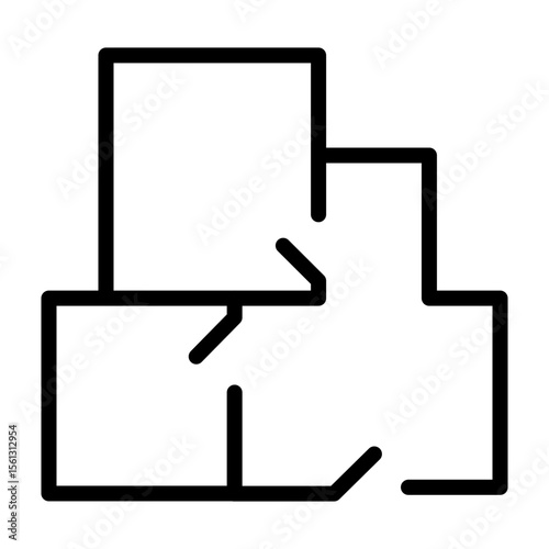 Floor Plan  Vector Filled Icon Design