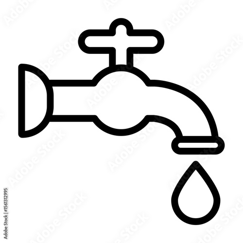 Faucet  Vector Filled Icon Design