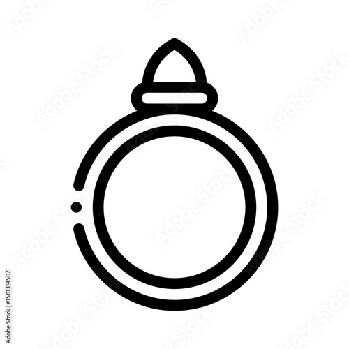 gem ring line icon