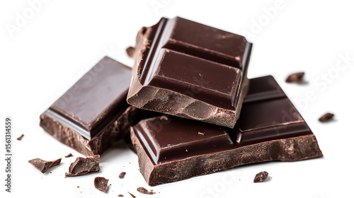A close up of a chocolate bar with a few pieces missing
