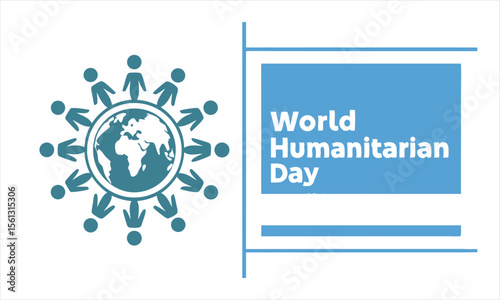 World humanitarian day illustration with a heart held in cupped hands