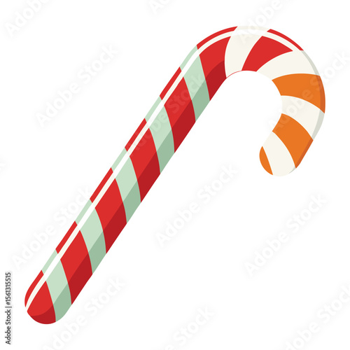 Candy cane with stripes