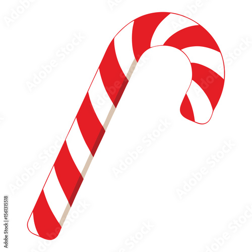Candy cane with stripes