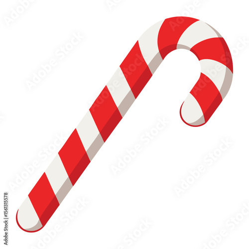 Candy cane with stripes